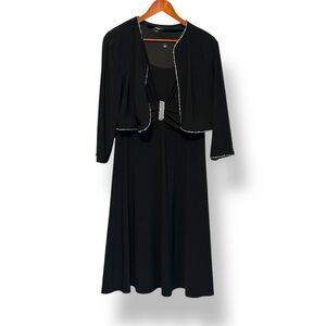 [R&M Richards] 2-piece Black Rhinestone Dress
